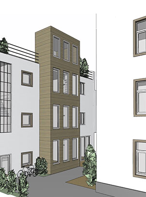 Ansicht Hinterhaus am Bornheimer Landwehr 52